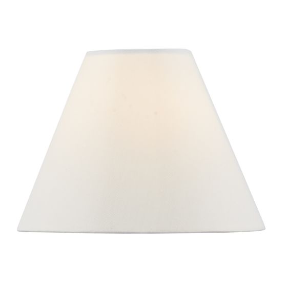 där lighting Blenheim Ivory Faux Silk Tapered Drum Shade 21cm