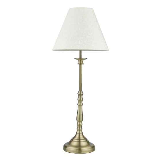 Där Lighting Blenheim Table Lamp Antique Brass With Shade (Multipack)