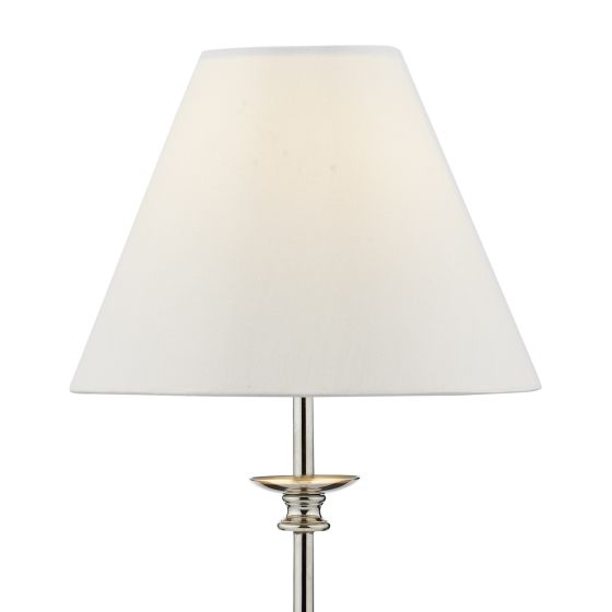 där lighting Blenheim Table Lamp Polished Nickel With Shade (Multipack)
