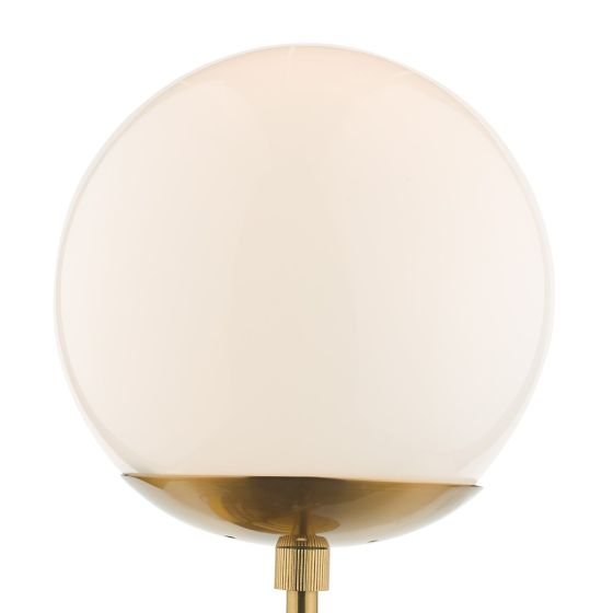 Där Lighting Bombazine Wall Light Natural Brass Opal Glass