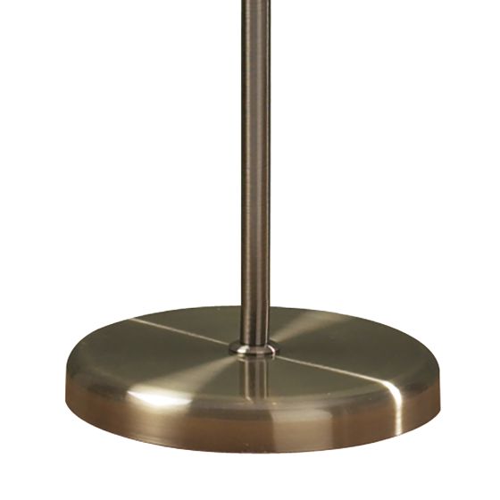 där lighting Boston 3 Light Floor Lamp Antique Brass and Opal Glass