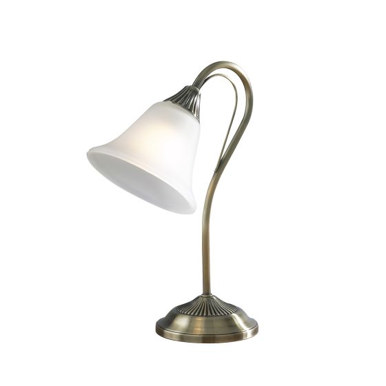 Där Lighting Boston Table Lamp Antique Brass And Opal Glass