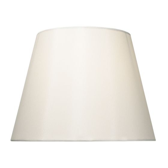 där lighting Bybliss Cream Faux Silk Tapered Drum Shade 27cm