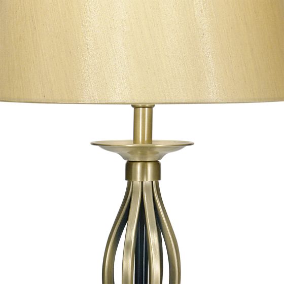 Där Lighting Bybliss Table Lamp Antique Brass With Shade (Multipack)