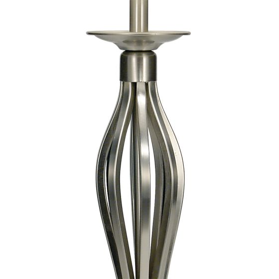 Där Lighting Bybliss Table Lamp Satin Chrome With Shade (Multipack)