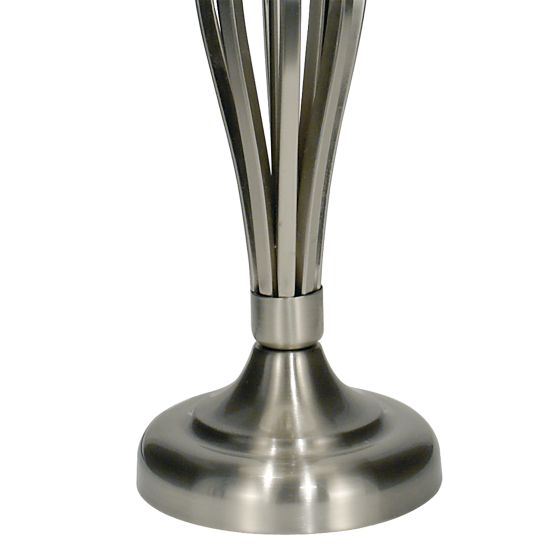 Där Lighting Bybliss Table Lamp Satin Chrome With Shade (Multipack)