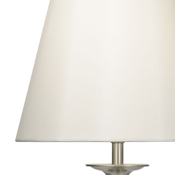där lighting Bybliss Table Lamp Satin Chrome With Shade (Multipack)