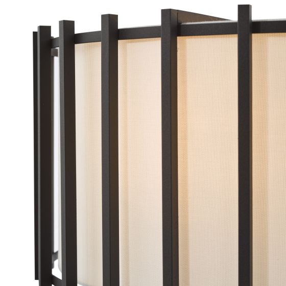 Där Lighting Cagliari 4 Light Armed Pendant Matt Black And Ivory