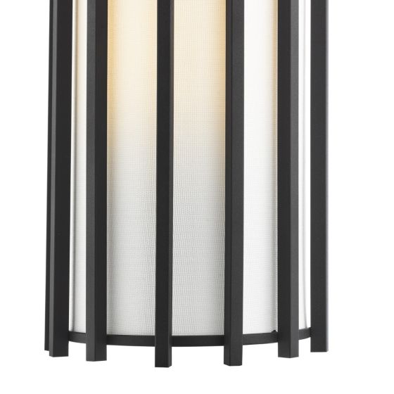 Där Lighting Cagliari Wall Light Matt Black With Ivory Shade
