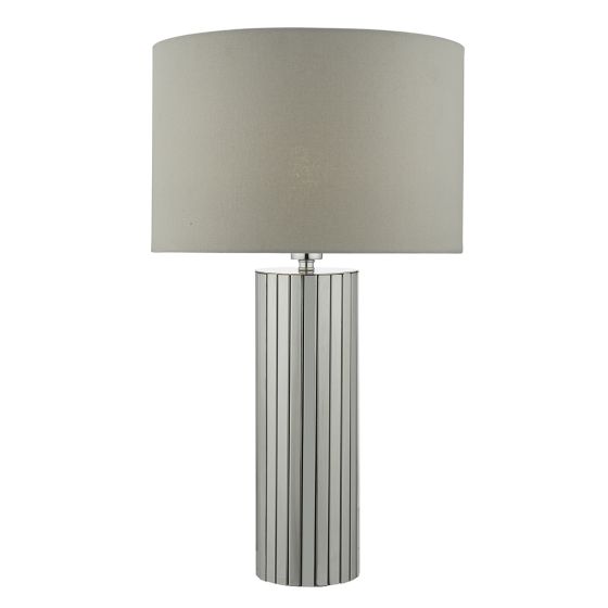 Där Lighting Cassandra Table Lamp Polished Chrome With Shade