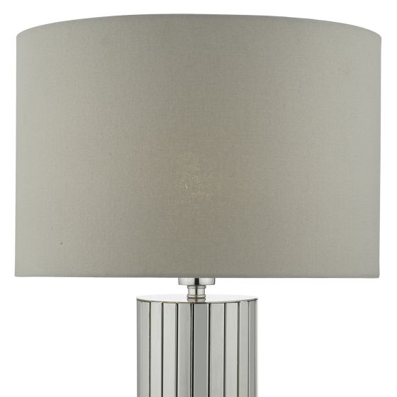 där lighting Cassandra Table Lamp Polished Chrome With Shade