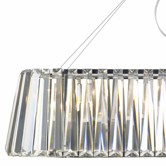 Där Lighting Cecilia 3 Light G9 Oval Linear Pendant Bar