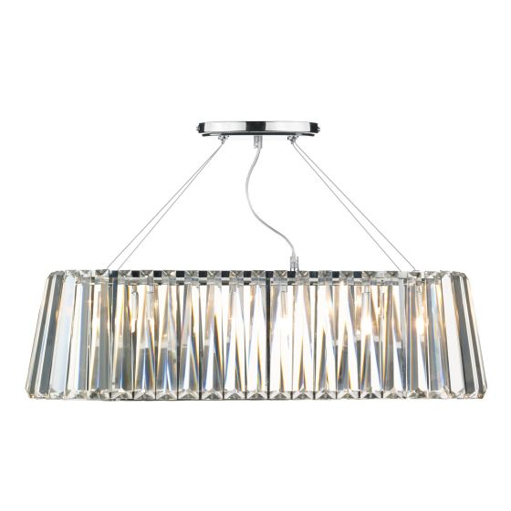 Där Lighting Cecilia 3 Light G9 Oval Linear Pendant Bar