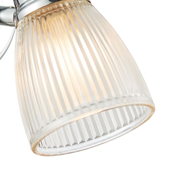 Där Lighting Cedric Bathroom Single Wall Spotlight Polished Chrome Glass IP44