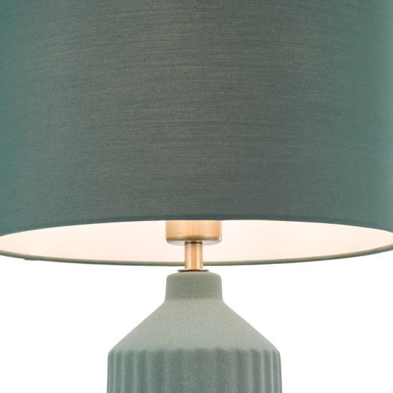 Där Lighting Chloris Large Table Lamp Green With Shade