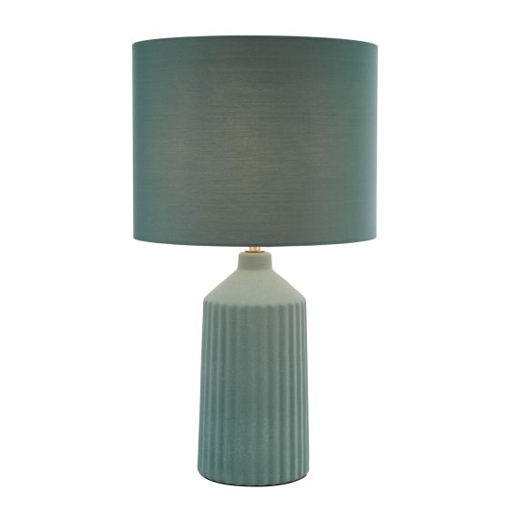 där lighting Chloris Large Table Lamp Green With Shade
