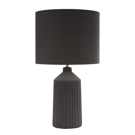 Där Lighting Chloris Large Table Lamp Grey With Shade