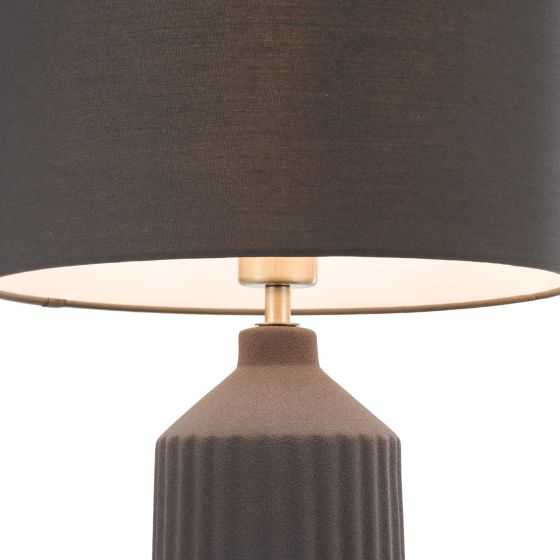 Där Lighting Chloris Large Table Lamp Grey With Shade