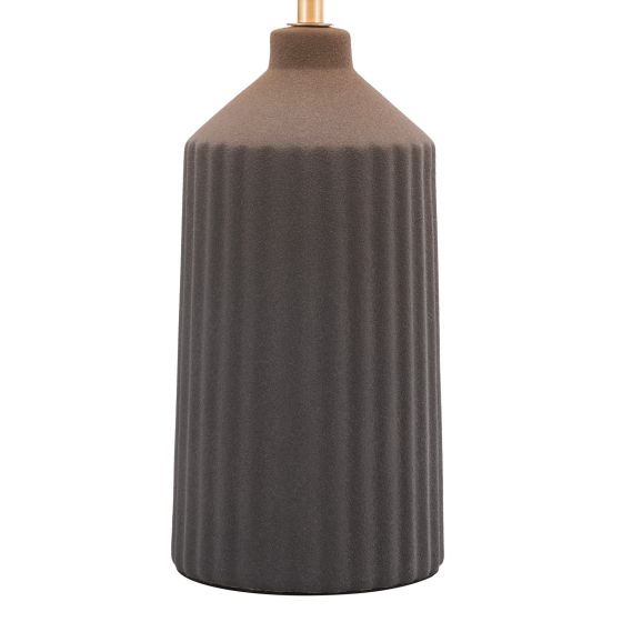 Där Lighting Chloris Large Table Lamp Grey With Shade