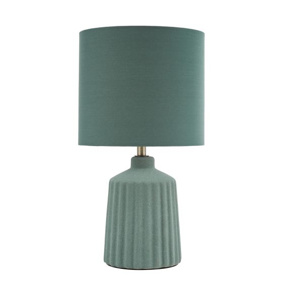 Där Lighting Chloris Small Table Lamp Green With Shade