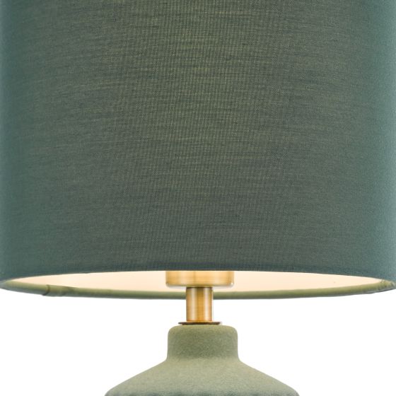 Där Lighting Chloris Small Table Lamp Green With Shade