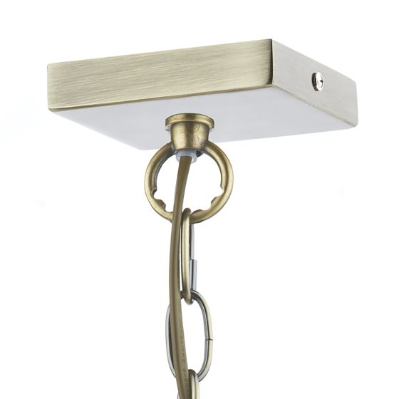 Där Lighting Churchill 1 Light Pendant Antique Brass