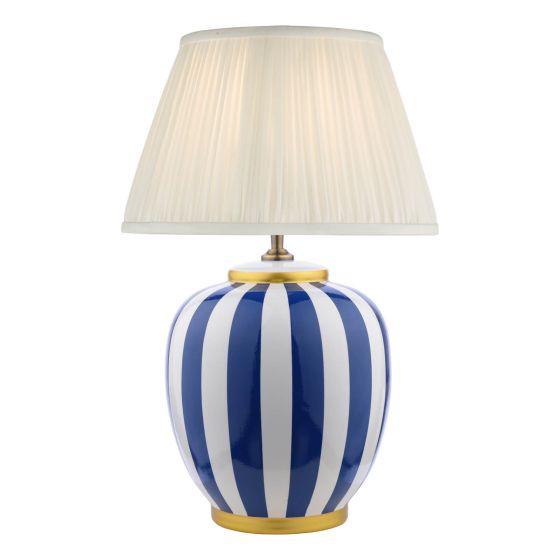 där lighting Circus Ceramic Table Lamp Blue & White With Shade