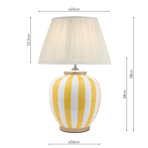 Där Lighting Circus Table Lamp Yellow And White With Shade