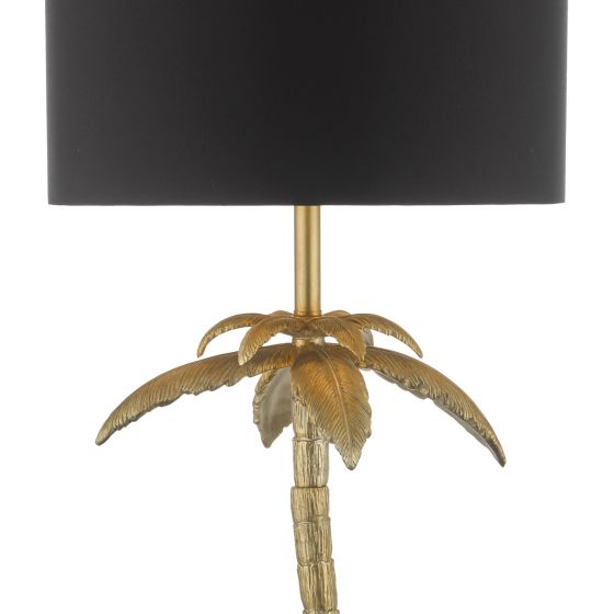 Där Lighting Coco Floor Lamp Antique Gold With Shade