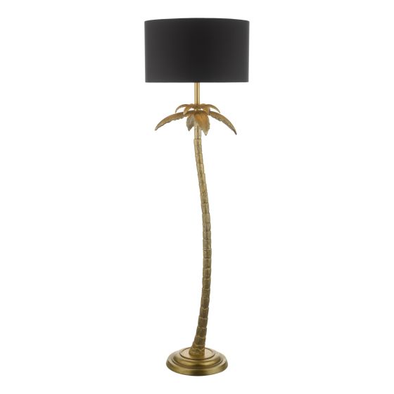 där lighting Coco Floor Lamp Antique Gold With Shade
