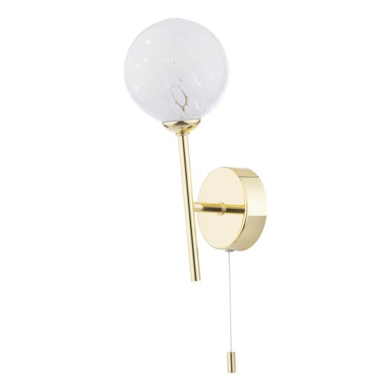 Där Lighting Cohen Wall Light Polished Gold & Confetti Glass