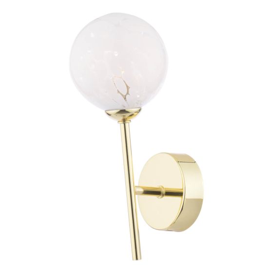 Där Lighting Cohen Wall Light Polished Gold & Confetti Glass