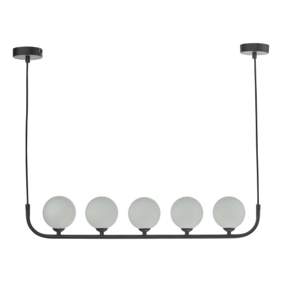 Där Lighting Cradle 5 Light Bar Pendant Matt With Opal Glass