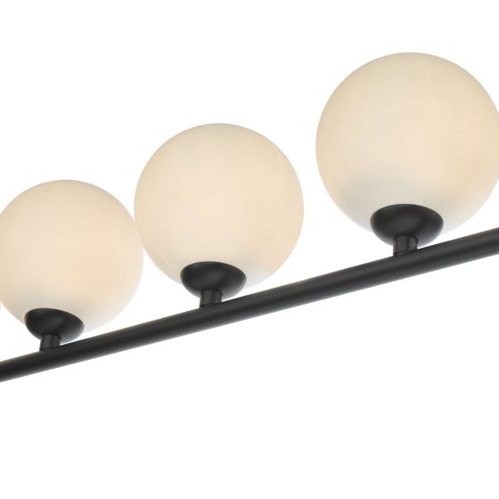 Där Lighting Cradle 5 Light Bar Pendant Matt With Opal Glass