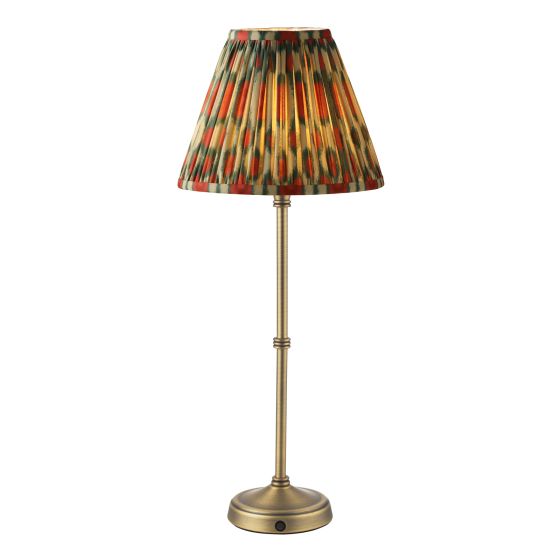 där lighting Dahl Rechargeable Table Lamp Matt Antique Brass With Shade LED där lighting Dahl Rechargeable Table Lamp Matt Antique Brass With Shade LED