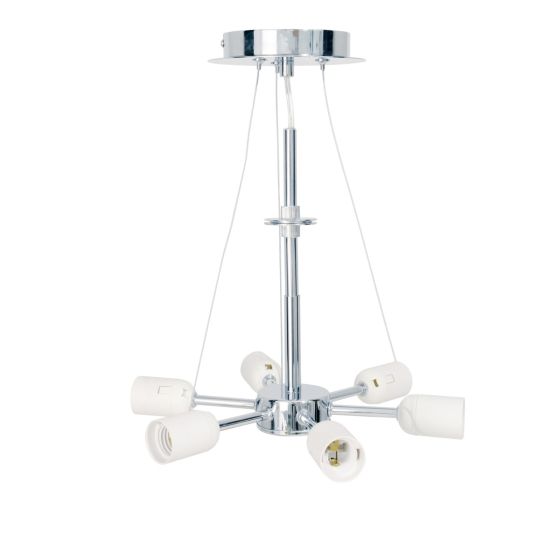 där lighting 6lt Shade Fitting Polished Chrome