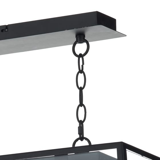 där lighting Academy 3 Light Pendant Black