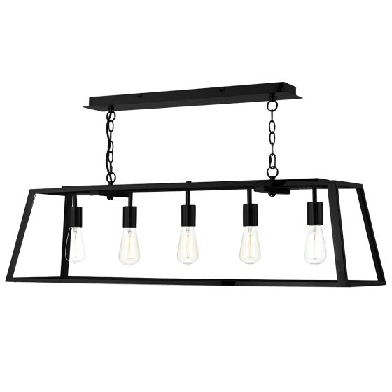 Där Lighting Academy 5 Light Pendant Black