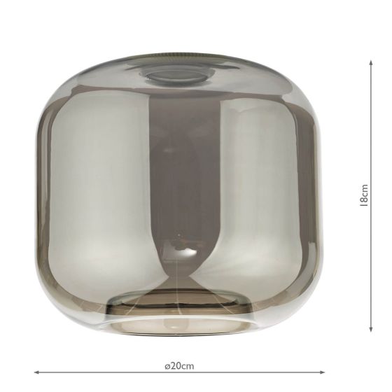 Där Lighting Aiden Easy Fit Pendant Smoked Glass