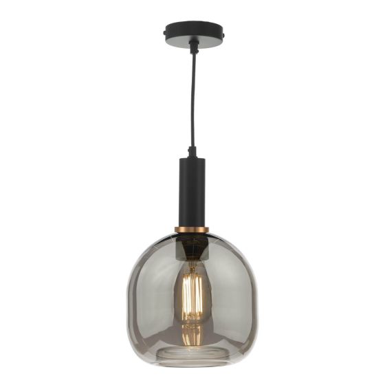 Där Lighting Aiden Easy Fit Pendant Smoked Glass