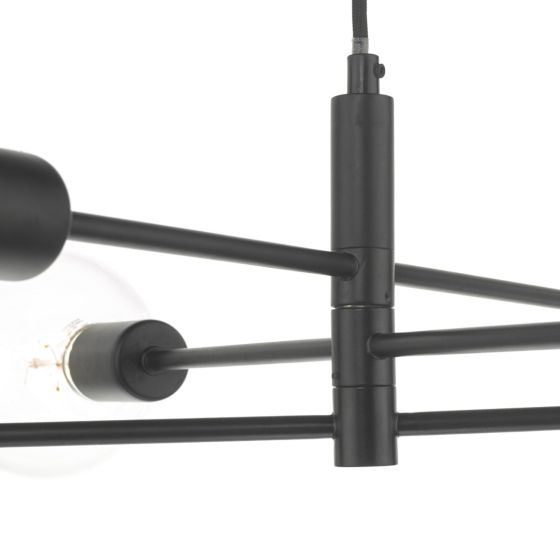 Där Lighting Alana 6 Light Pendant Black