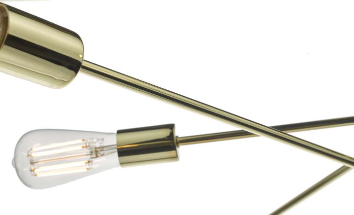 Där Lighting Alana 6 Light Pendant Polished Gold