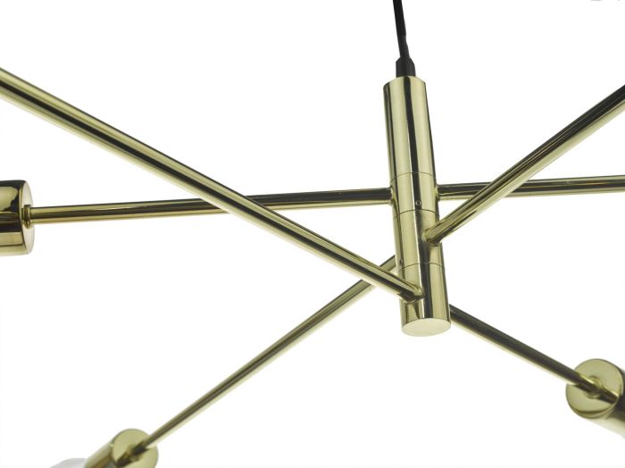 Där Lighting Alana 6 Light Pendant Polished Gold