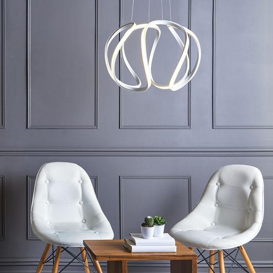 Där Lighting Alonsa Pendant Small White LED