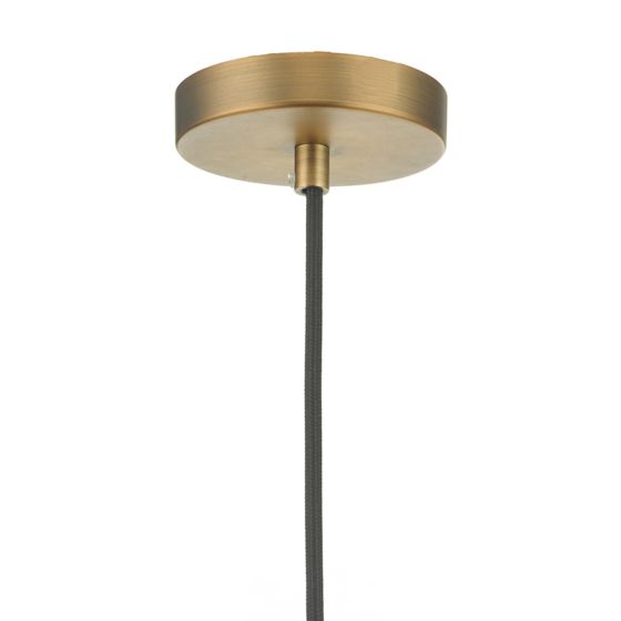 Där Lighting Andre Pendant Aged Brass Opal Glass