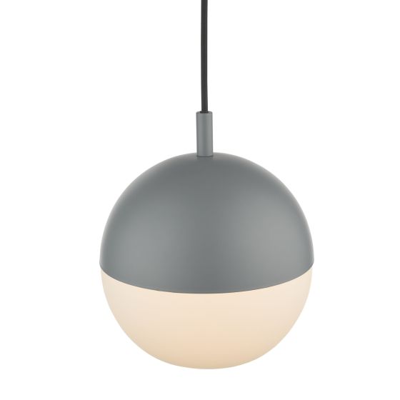 Där Lighting Andre Pendant Grey Opal Glass