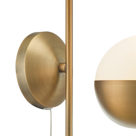 Där Lighting Andre Wall Light Aged Brass