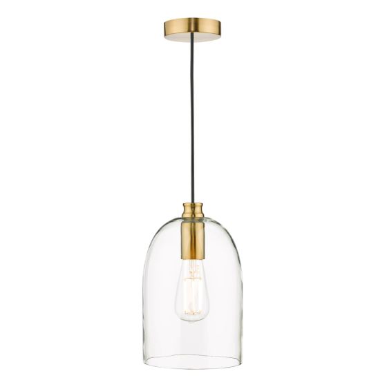 där lighting Archie Pendant Satin Bronze Glass