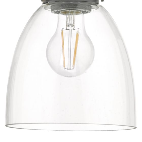 Där Lighting Arvin Pendant Antique Chrome & Glass