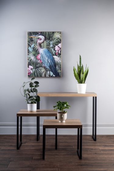 Där Lighting Aston Console Table Oak Style Effect